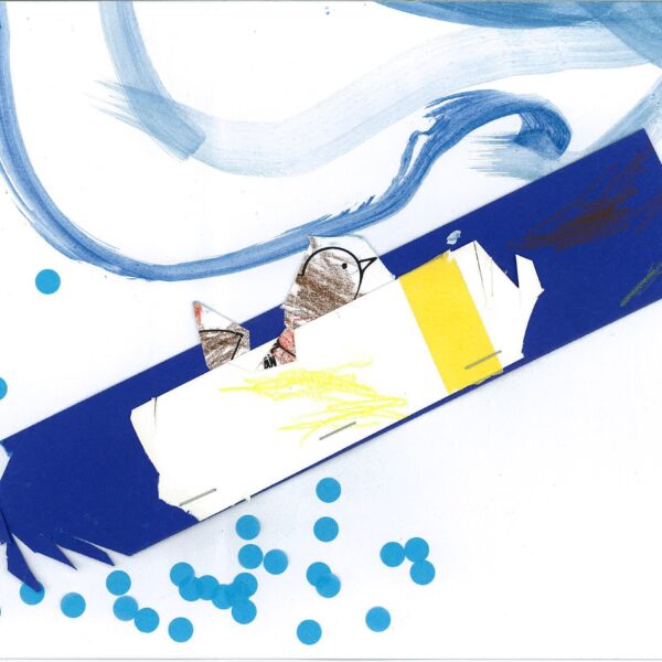 Papiercollage Krippenkinder Kinderkunst rutsche